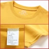 Children's short-sleeved pure cotton boys' short-sleeved T-shirt top, solid color T-shirt, summer girls' summer pure cotton base layer, children's clothing details Picture